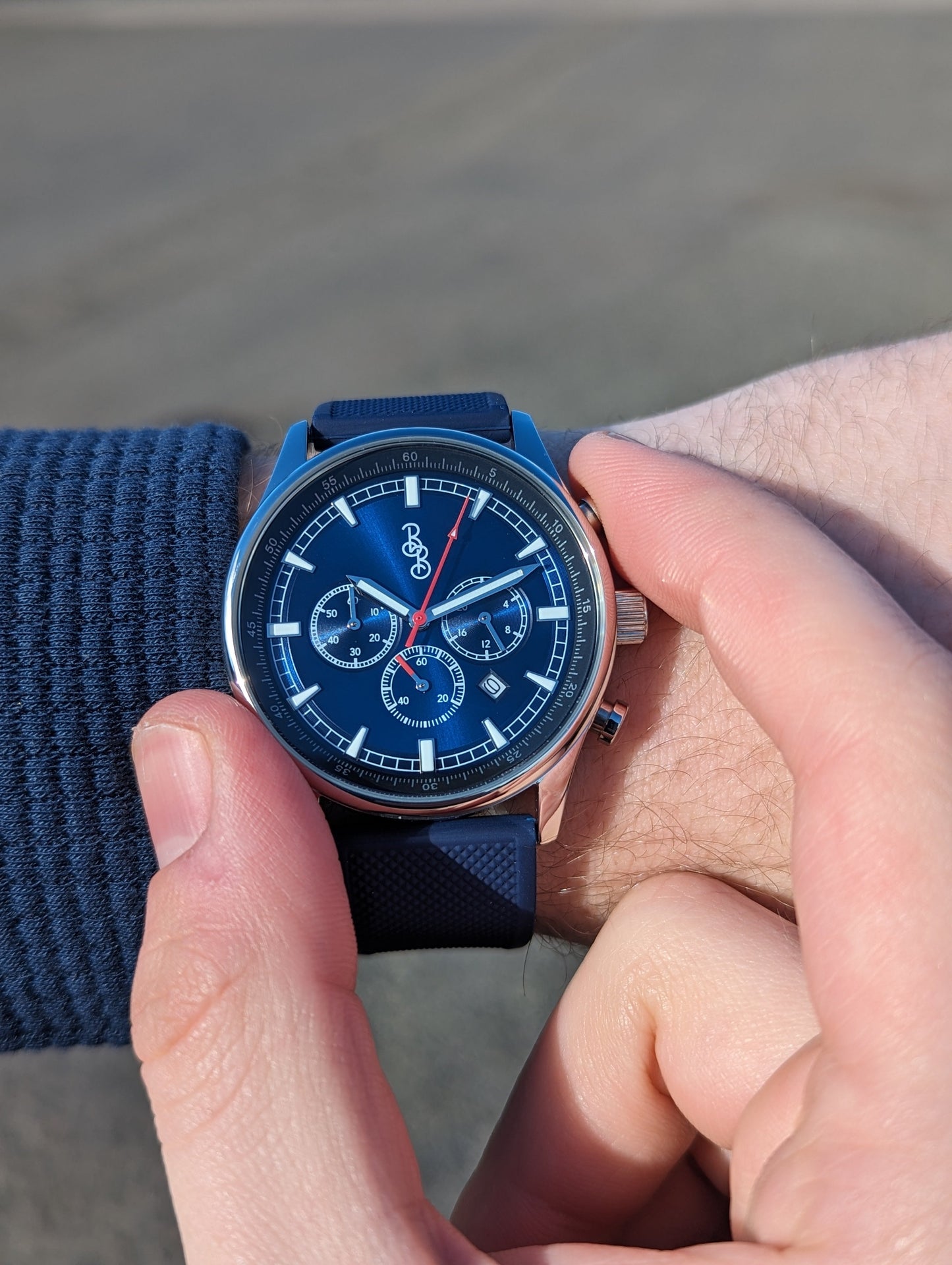 Blue Sport Chronograph - The Dock Drop