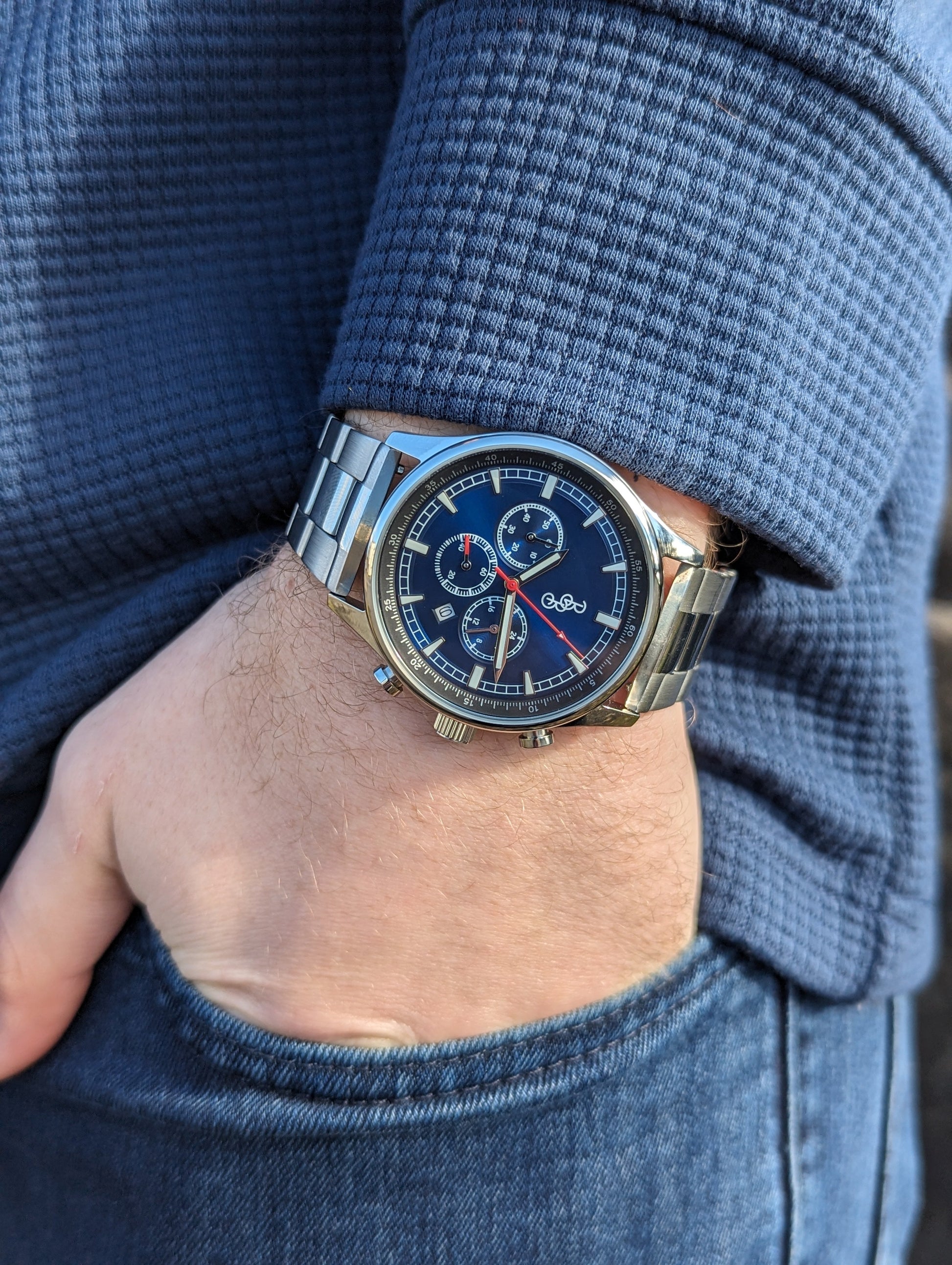 Blue Sport Chronograph - The Dock Drop