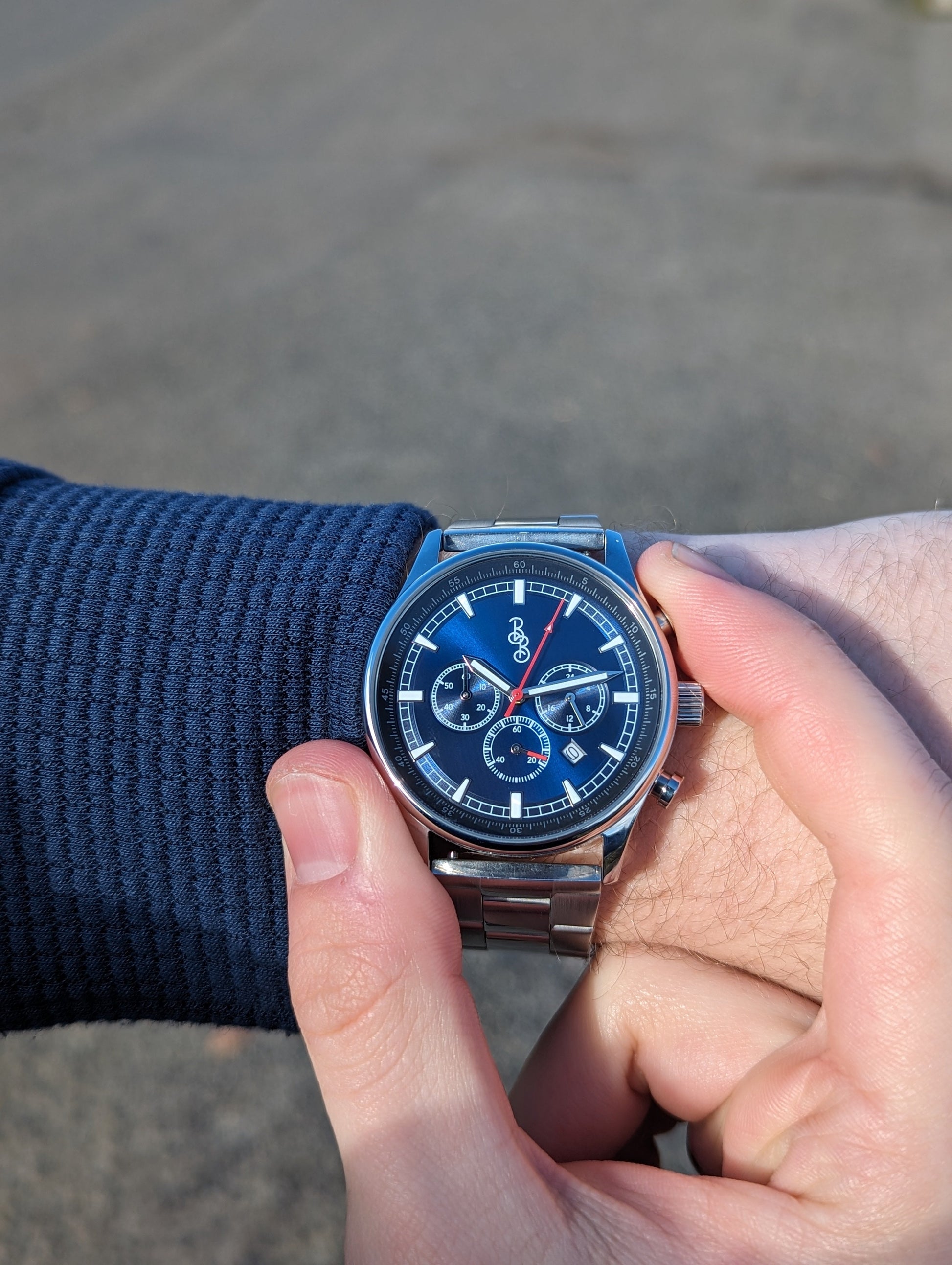 Blue Sport Chronograph - The Dock Drop