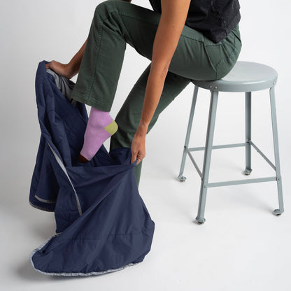 Layover™ XL Travel Blanket - Packable & Puffy | Navy Blue