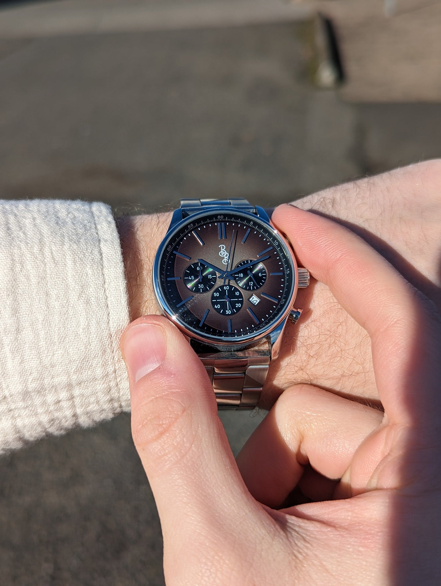 Brown Retro Chronograph - The Dock Drop