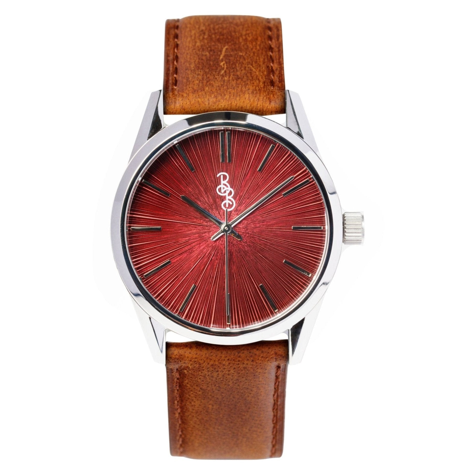 Burgundy Sunburst Watch - The Dock Drop