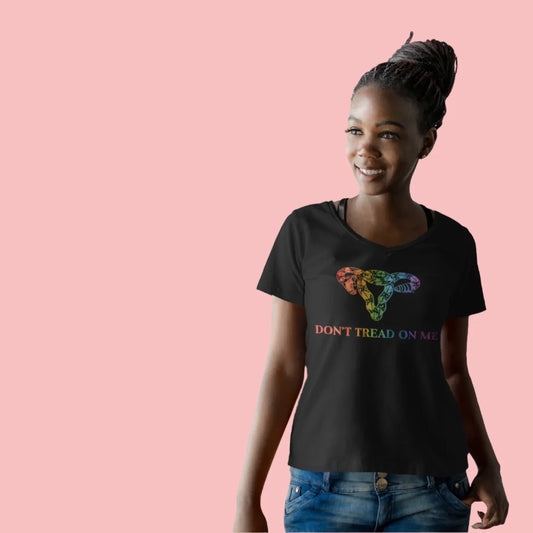 Don’t Tread On Me Rainbow Uterus Unisex T-Shirt - The Dock Drop