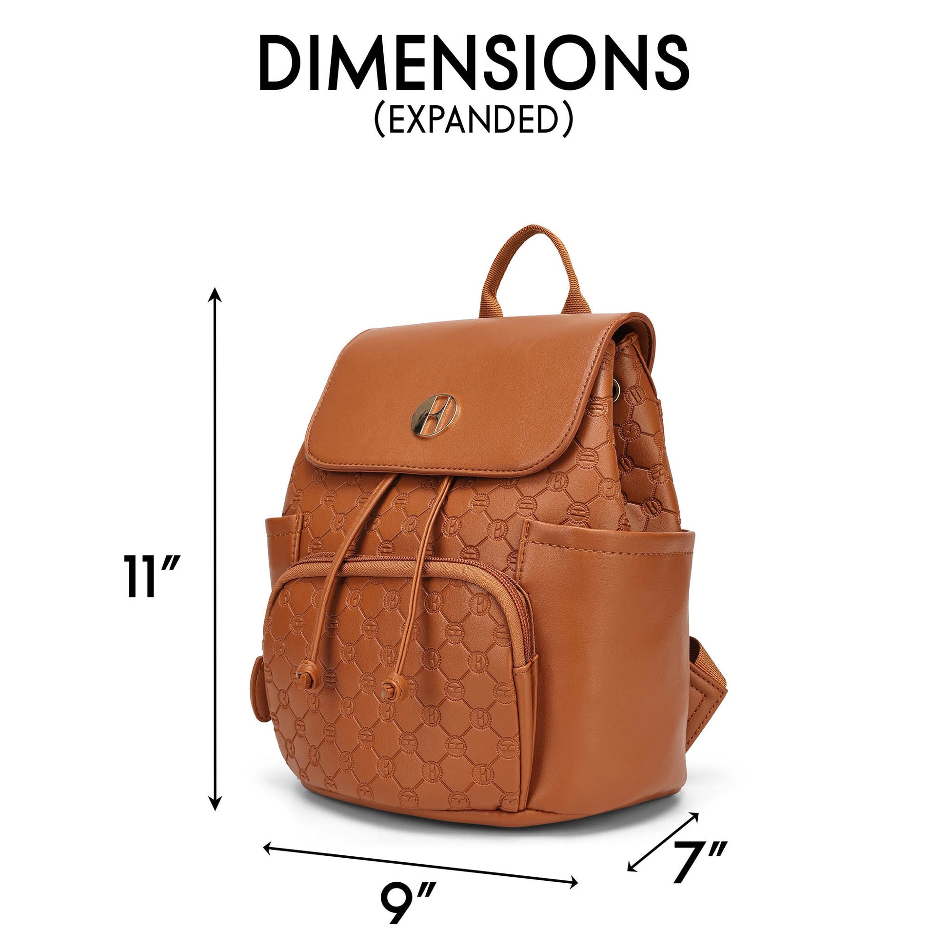 Compass 10L Vegan Leather Monogram Mini Backpack - The Dock Drop