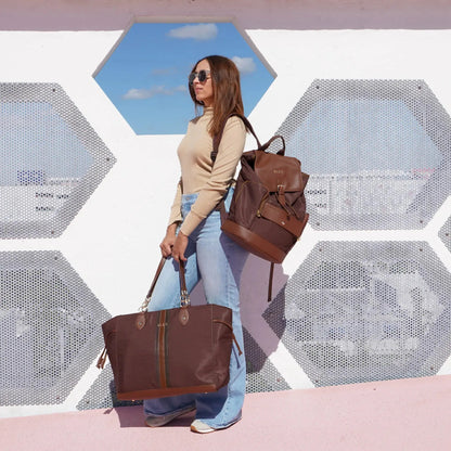 Eleganza 32L Monogram Weekender Tote Bag - The Dock Drop