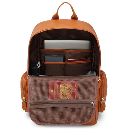 Leisure Luxe 27L Vegan Leather Backpack - The Dock Drop
