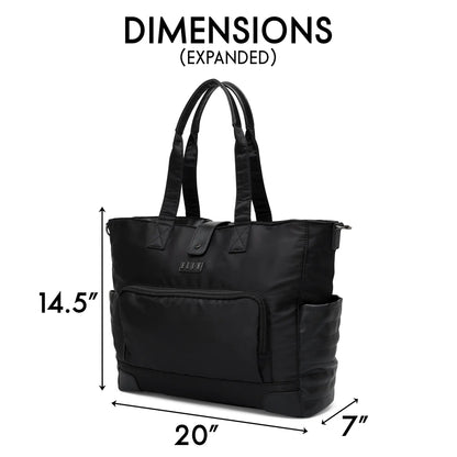 Voyage 25L Twill and Vegan Leather Weekender Tote Bag