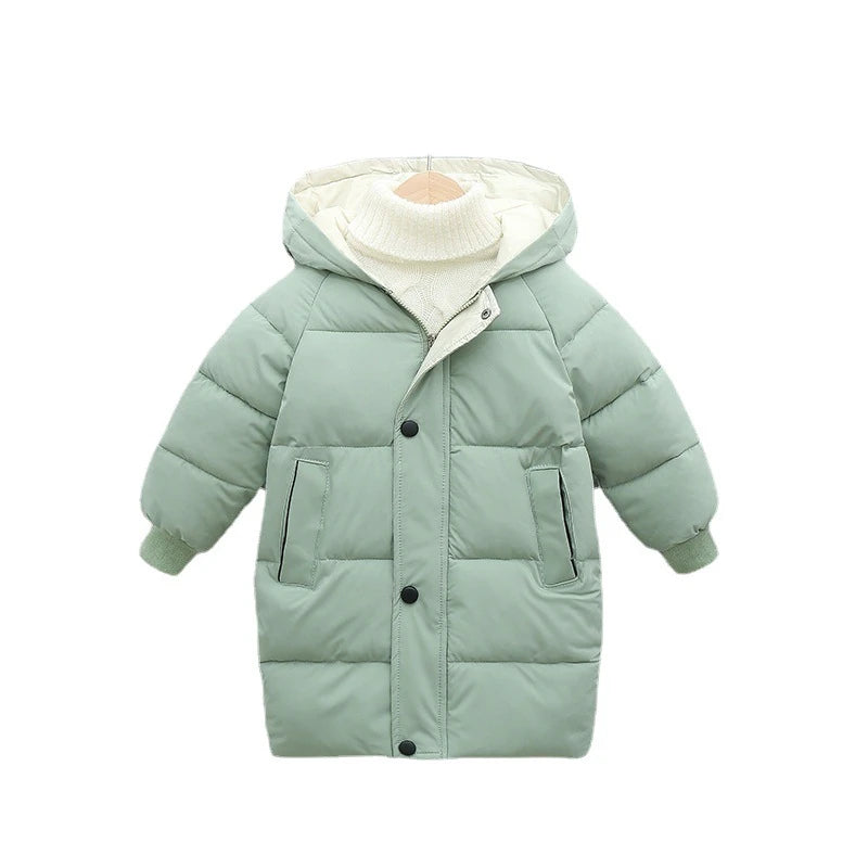 Kids Hooded Puffer Jacket – Warm, Lightweight, Zip Front (Unisex)