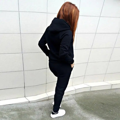 Women’s & Teens Hooded Tracksuit Jogger Set – Casual Lounge & Travel