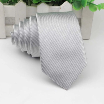 Men’s Solid Color Tie – Classic Slim Design for Formal or Cruise Evenings