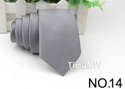 Men’s Solid Color Tie – Classic Slim Design for Formal or Cruise Evenings