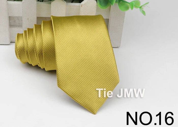 Men’s Solid Color Tie – Classic Slim Design for Formal or Cruise Evenings