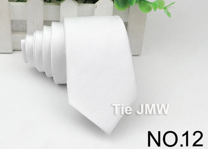 Men’s Solid Color Tie – Classic Slim Design for Formal or Cruise Evenings