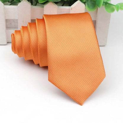 Men’s Solid Color Tie – Classic Slim Design for Formal or Cruise Evenings