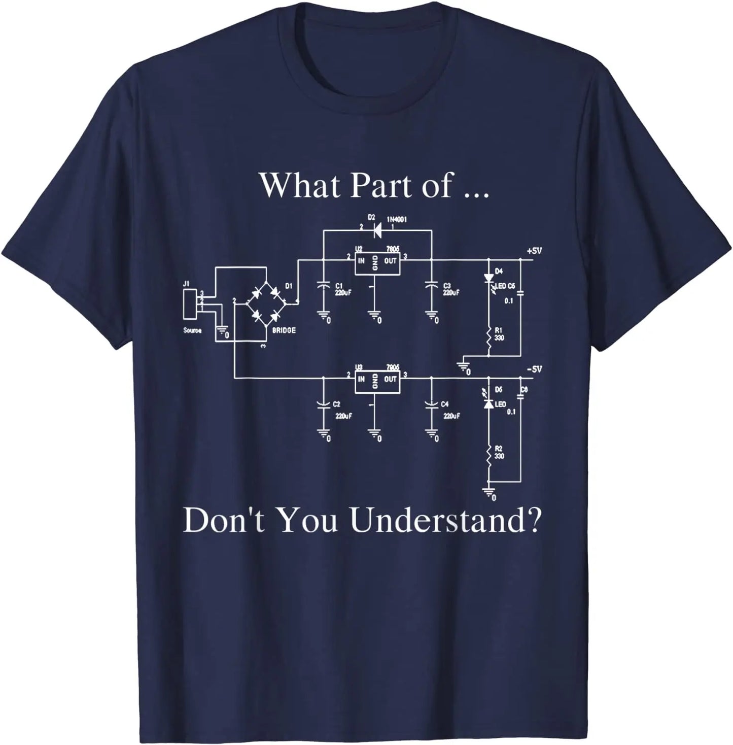 Electrical Engineer Graphic Tee – Funny Circuit Diagram Cotton Shirt