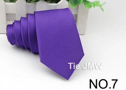 Men’s Solid Color Tie – Classic Slim Design for Formal or Cruise Evenings