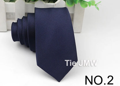 Men’s Solid Color Tie – Classic Slim Design for Formal or Cruise Evenings