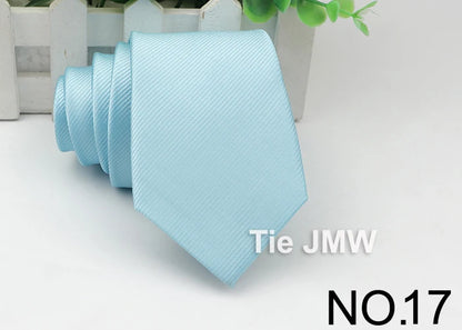 Men’s Solid Color Tie – Classic Slim Design for Formal or Cruise Evenings
