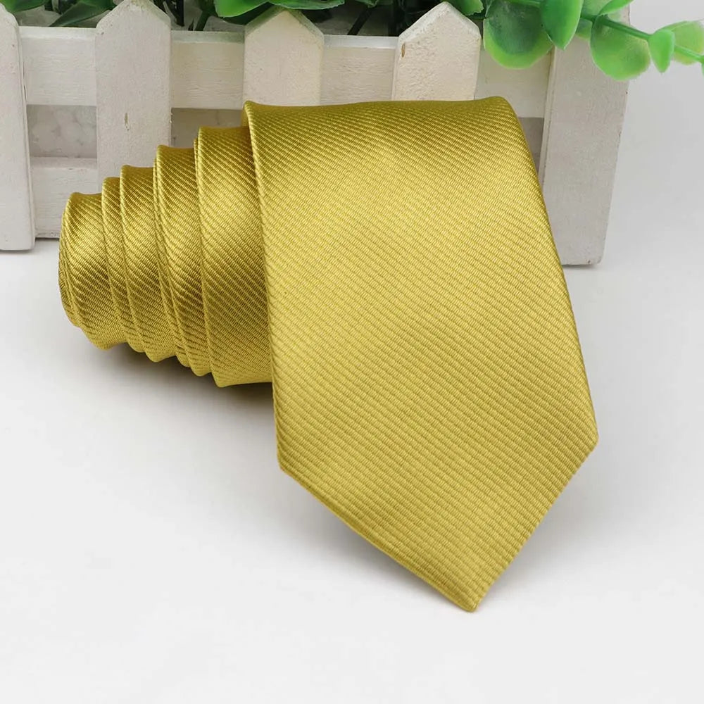 Men’s Solid Color Tie – Classic Slim Design for Formal or Cruise Evenings