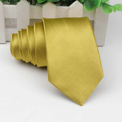 Men’s Solid Color Tie – Classic Slim Design for Formal or Cruise Evenings