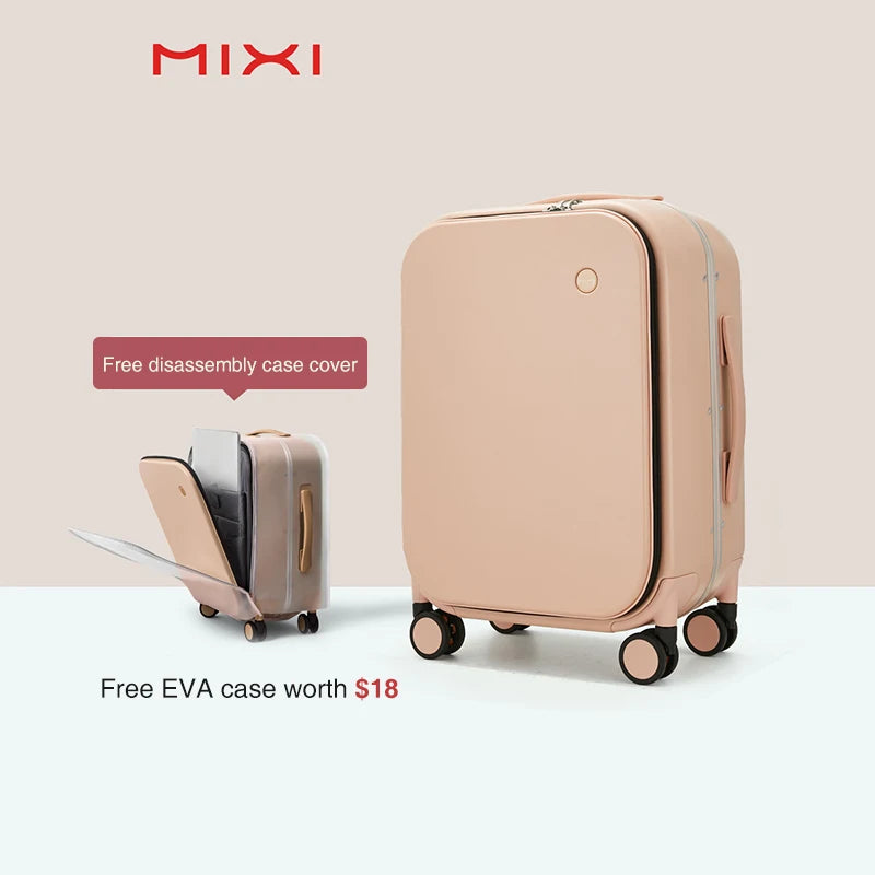 Aluminum-Frame Hardshell Spinner Suitcase