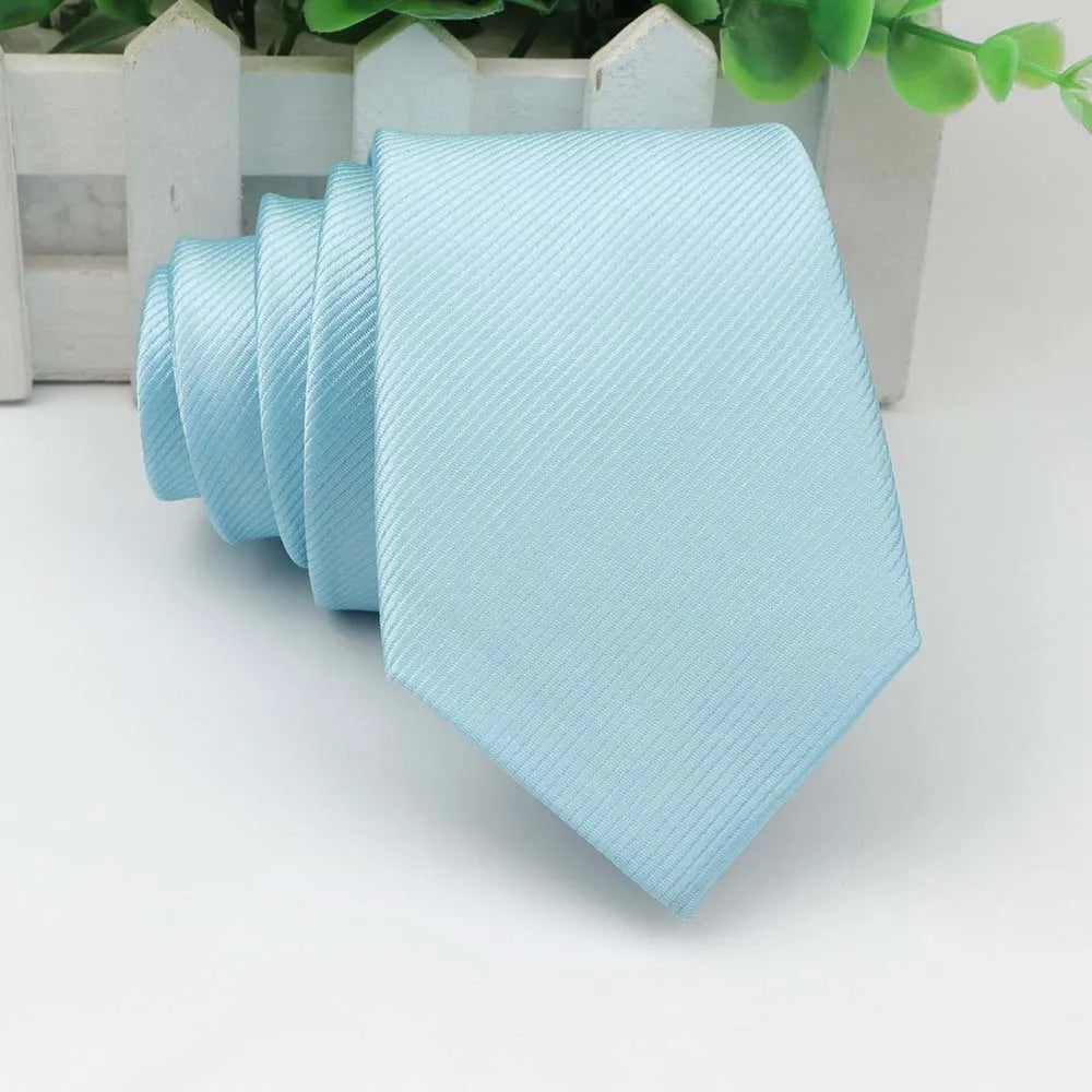 Men’s Solid Color Tie – Classic Slim Design for Formal or Cruise Evenings