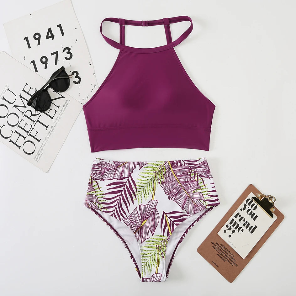 Women’s High Neck Tankini Set