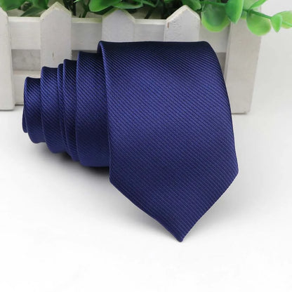 Men’s Solid Color Tie – Classic Slim Design for Formal or Cruise Evenings