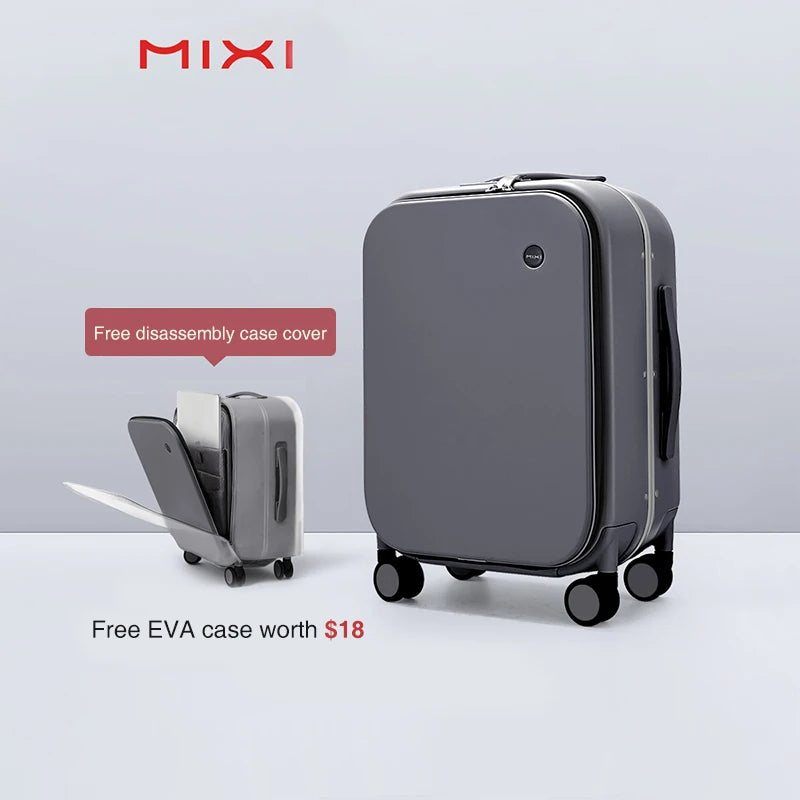 Aluminum-Frame Hardshell Spinner Suitcase
