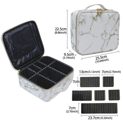 Travel Makeup Organizer Case – Portable Zipper Storage