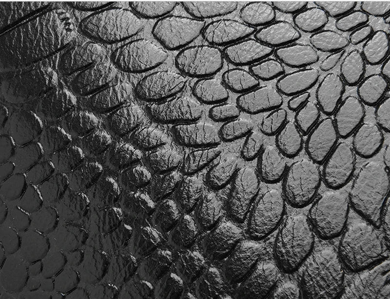 Women’s Croc-Pattern Faux Leather Shoulder Bag – Tassel Detail Handbag