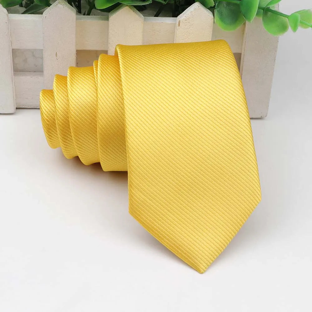 Men’s Solid Color Tie – Classic Slim Design for Formal or Cruise Evenings