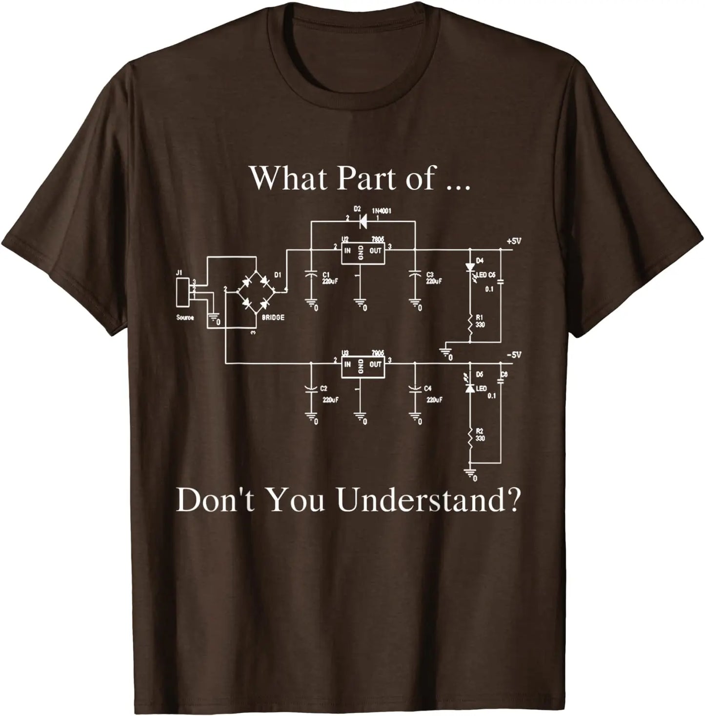 Electrical Engineer Graphic Tee – Funny Circuit Diagram Cotton Shirt