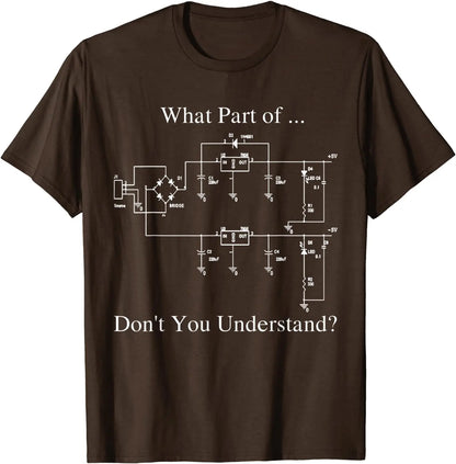 Electrical Engineer Graphic Tee – Funny Circuit Diagram Cotton Shirt