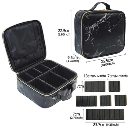 Travel Makeup Organizer Case – Portable Zipper Storage
