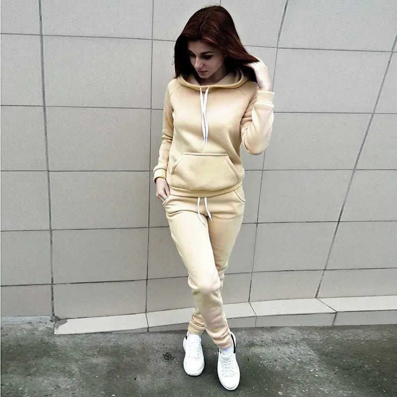 Women’s & Teens Hooded Tracksuit Jogger Set – Casual Lounge & Travel