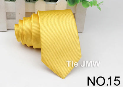 Men’s Solid Color Tie – Classic Slim Design for Formal or Cruise Evenings