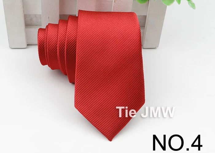 Men’s Solid Color Tie – Classic Slim Design for Formal or Cruise Evenings
