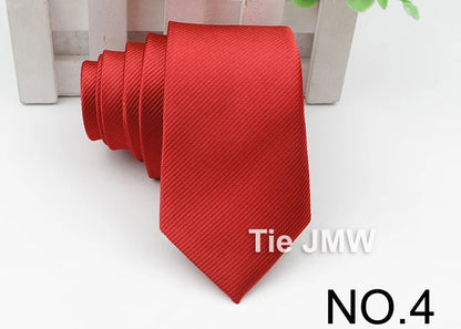 Men’s Solid Color Tie – Classic Slim Design for Formal or Cruise Evenings