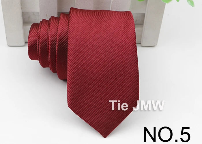 Men’s Solid Color Tie – Classic Slim Design for Formal or Cruise Evenings
