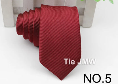 Men’s Solid Color Tie – Classic Slim Design for Formal or Cruise Evenings