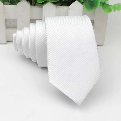 Men’s Solid Color Tie – Classic Slim Design for Formal or Cruise Evenings