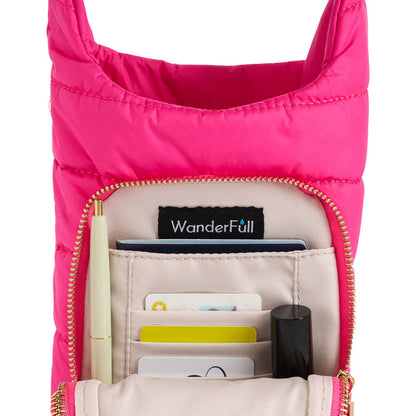 Bright Pink HydroBag® Handle™ with Pink and Cream Strap