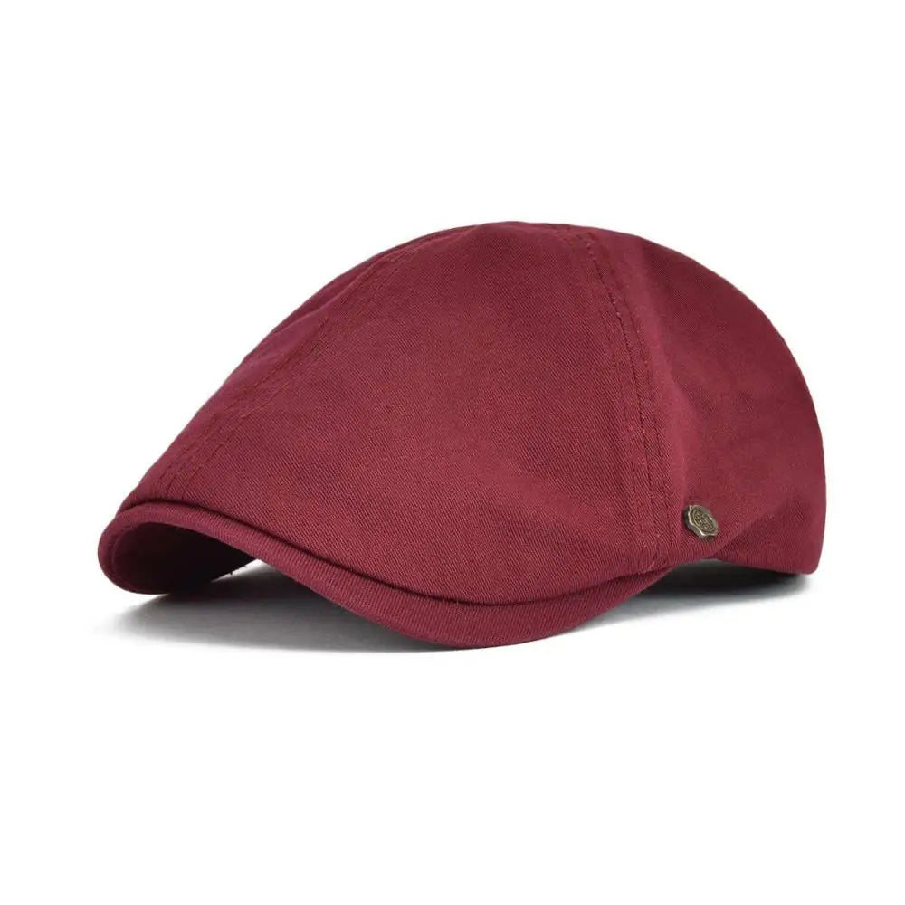 Men’s Washed Cotton Flat Cap – Lightweight Casual Style