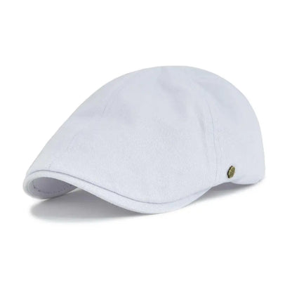 Men’s Washed Cotton Flat Cap – Lightweight Casual Style