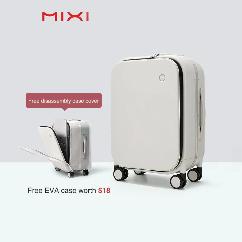 Aluminum-Frame Hardshell Spinner Suitcase