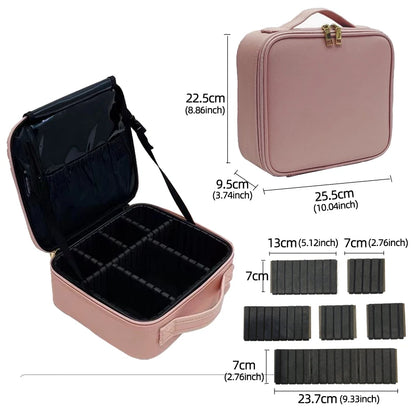 Travel Makeup Organizer Case – Portable Zipper Storage