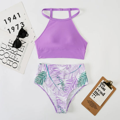 Women’s High Neck Tankini Set