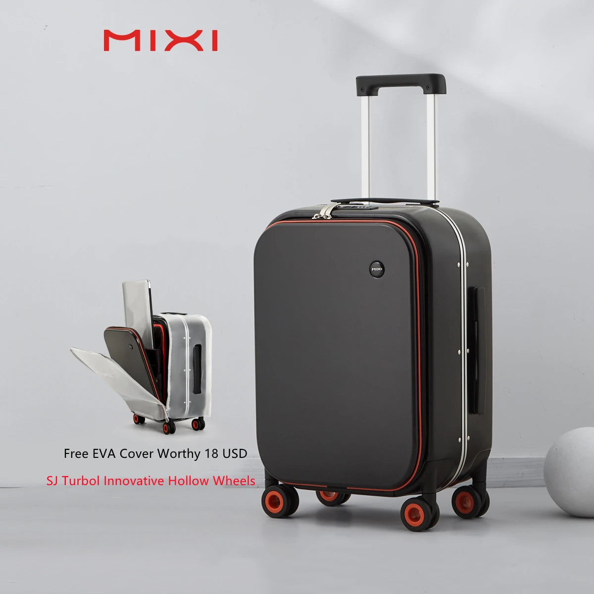 Aluminum-Frame Hardshell Spinner Suitcase