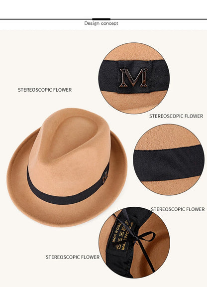 Men’s Wool Fedora Hat – Warm, Classic Winter Style